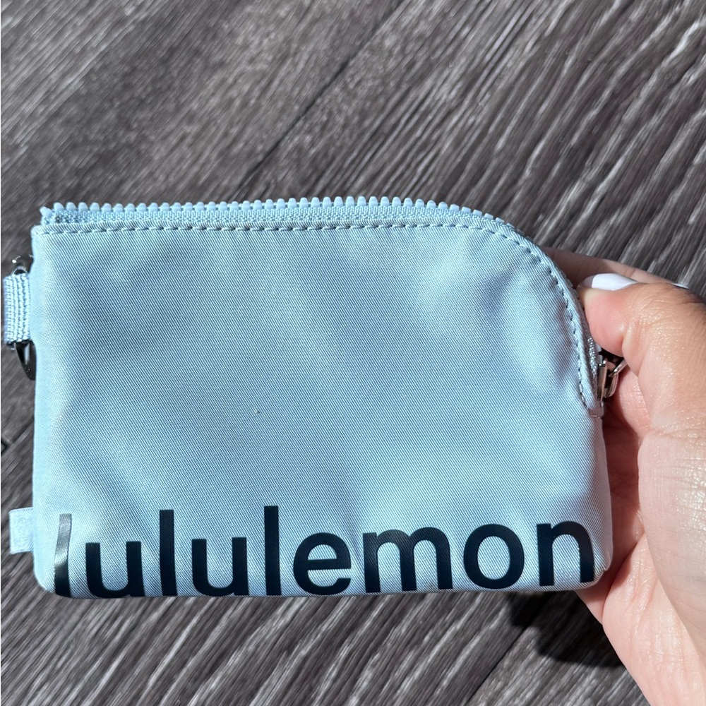 Lululemon Light Blue clippable Card pouch